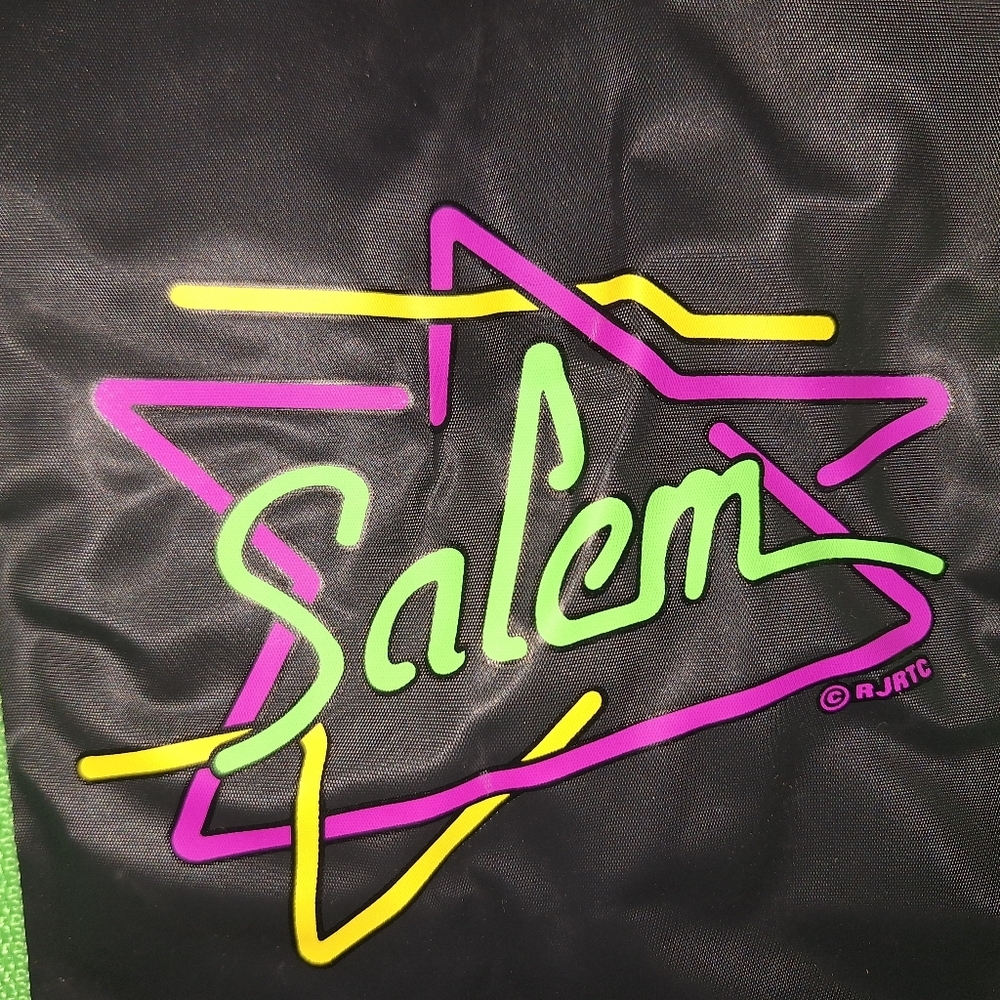 90's Salem Cigarettes Duffle Bag Promotion Black Neon Party Costume Prop Vintag - Picture 2 of 5